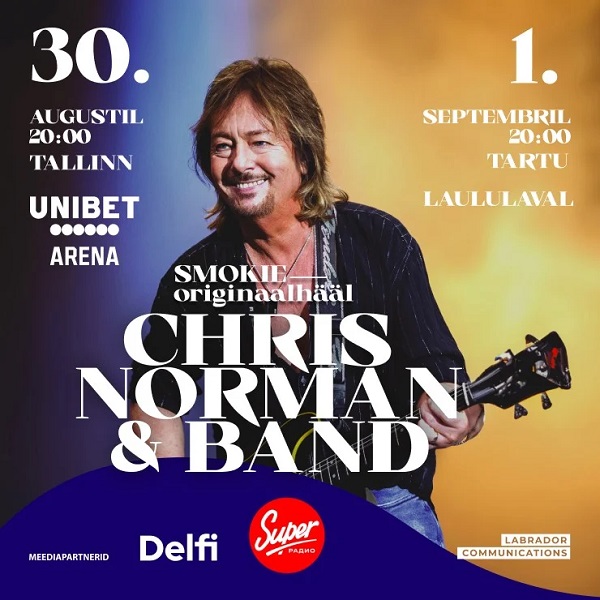 Maailmakuulus staar Chris Norman esitleb 30.augustil Tallinnas ja 1.septembril Tartus uut albumit ja vanu hitte