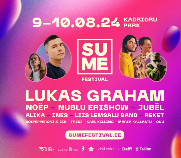 SUME Festival toimub 9.-10. augustil Kadrioru pargis