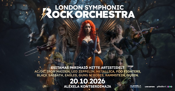 London Symphonic Rock Orchestra (LSRO) astub 20. oktoobril 2026 les Tallinnas, Alexela Kontserdimajas.
